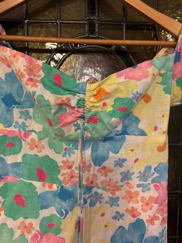 Bershka Bershka Floral print linen look minidress