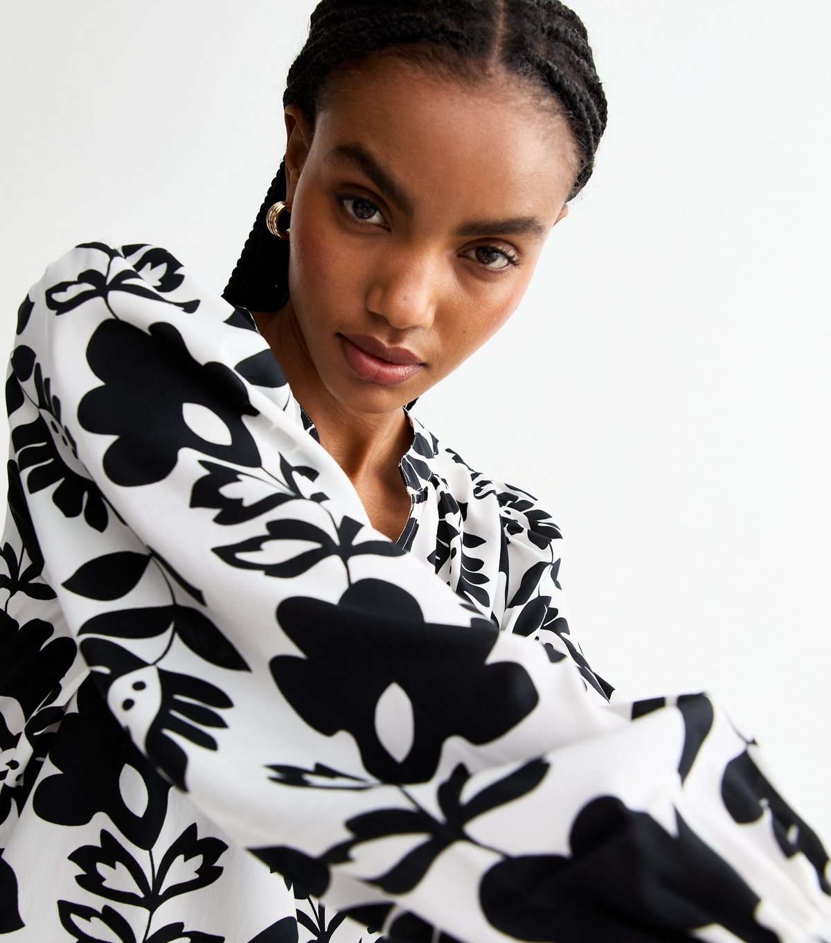 New Look Women's Tall White Floral Print Top New Look - 2