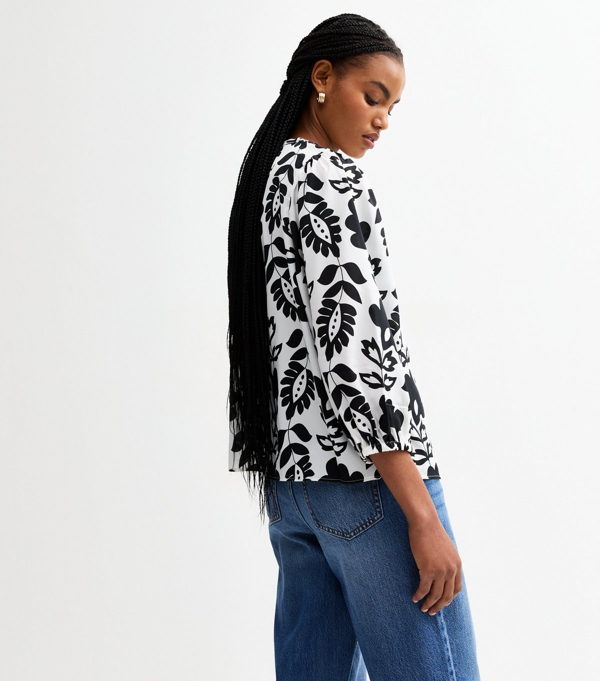 New Look Women's Tall White Floral Print Top New Look - 4