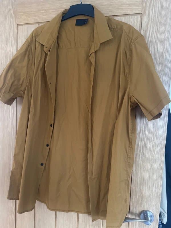 ASOS Mustard short sleeve men’s  shirt