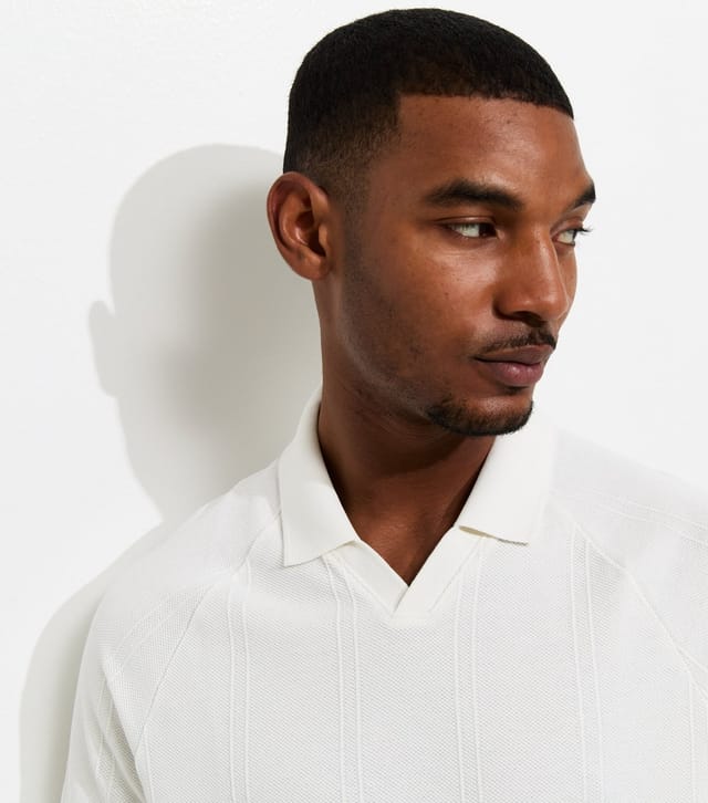 New Look Men's Cream Regular Striped Short Sleeve Polo Shirt New Look - 2