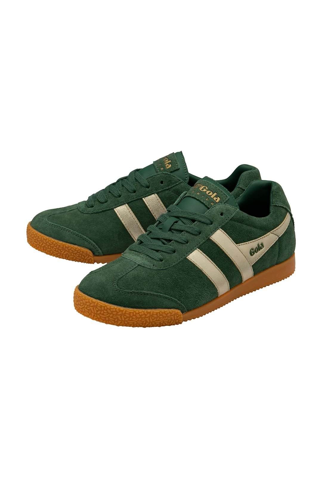 Gola Classics Gola Classics Women's 'Harrier Mirror' Suede Lace-Up Trainers in Green - 3