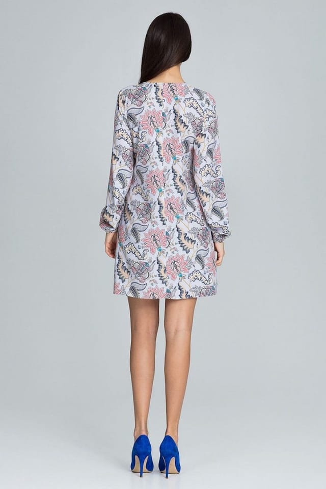 Love Lace Love Lace Women's Floral Day Dress with Long Creased Sleeves - 3