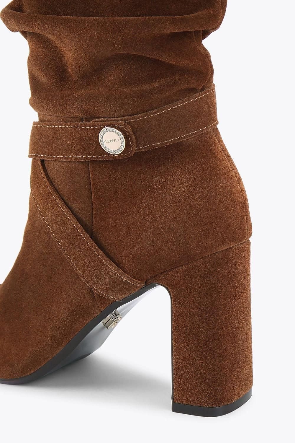 Carvela Carvela Women's 'Jackpot Slouch Otk' Suede Boots in Brown - 4