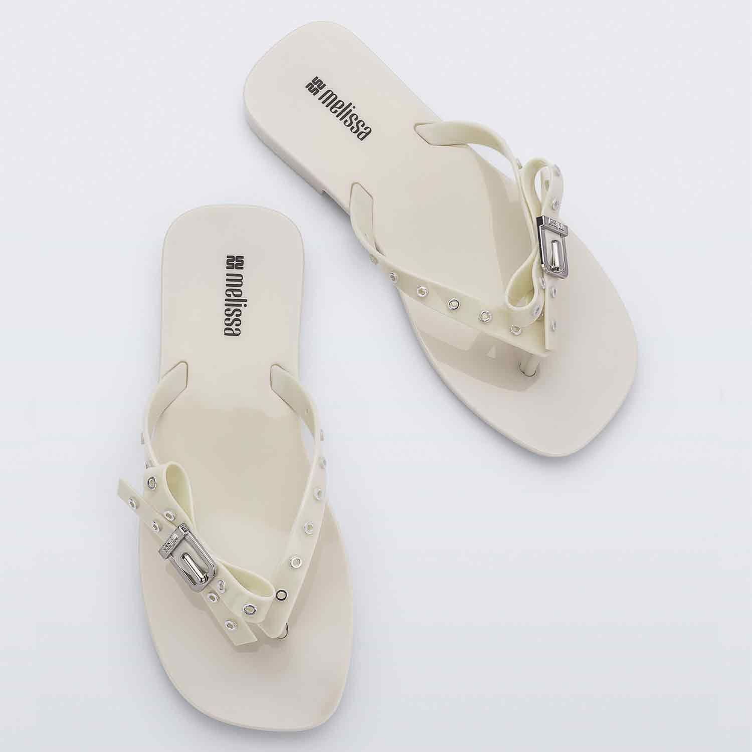 Melissa Shoes Melissa Shoes Women's Harmonic Squared Thong in Beige - 4
