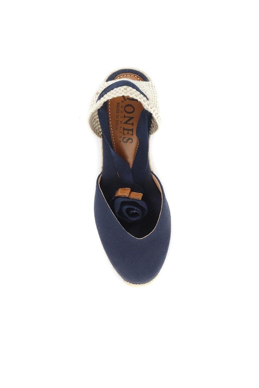 Jones Bootmaker Jones Bootmaker Women's Alyssa Wedge Espadrille Sandals in Navy - 4
