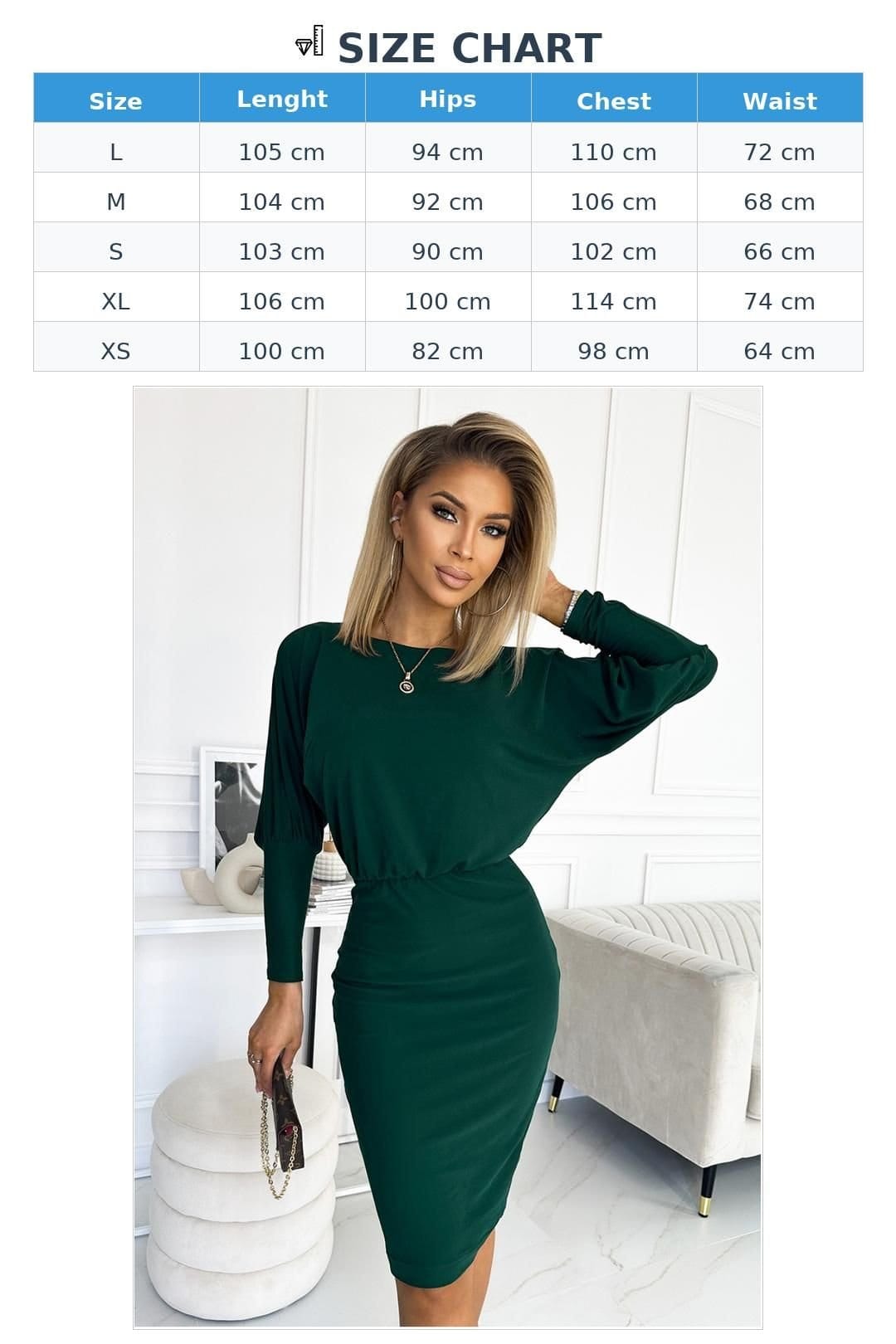 Love Lace Love Lace Women's Bottle Green Ribbed Sleeve Suede Dress - 4