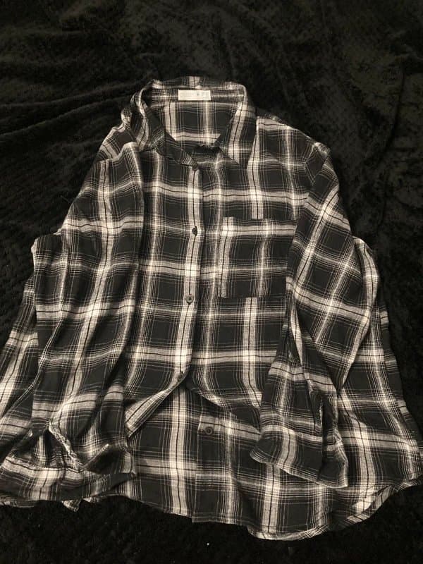 Primark Primark Black & White Check Flannel Shirt | Oversized Casual Shacket