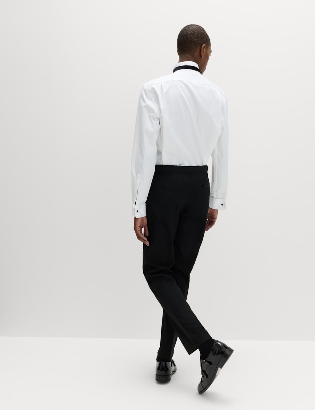 Marks & Spencer M&S Regular Fit Luxury Cotton Double Cuff Dress Shirt White - 4