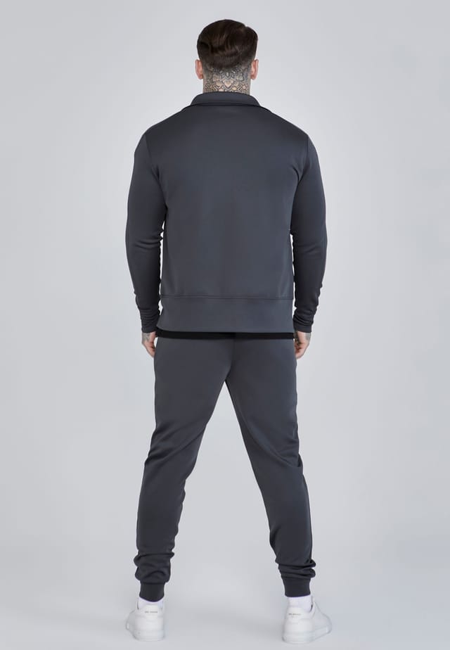 SikSilk SikSilk Men's Essentials Poly Track Top in Grey - 3