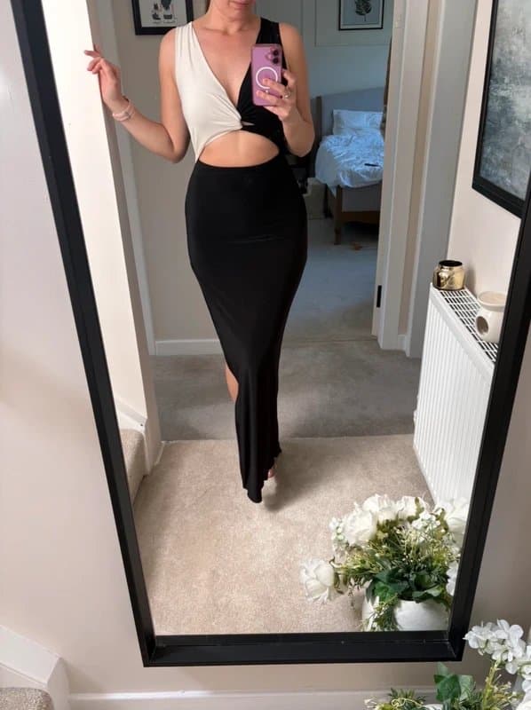 Missguided Black and white dress