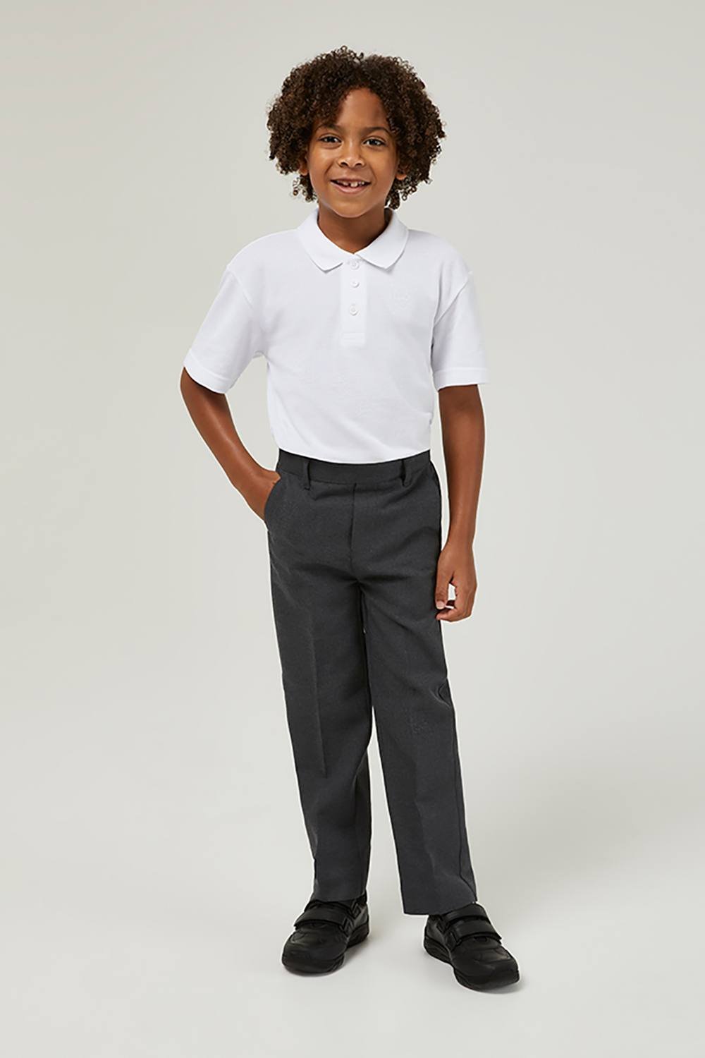 TRUTEX TRUTEX Men's Junior Sturdy Fit Trouser in Grey - 4