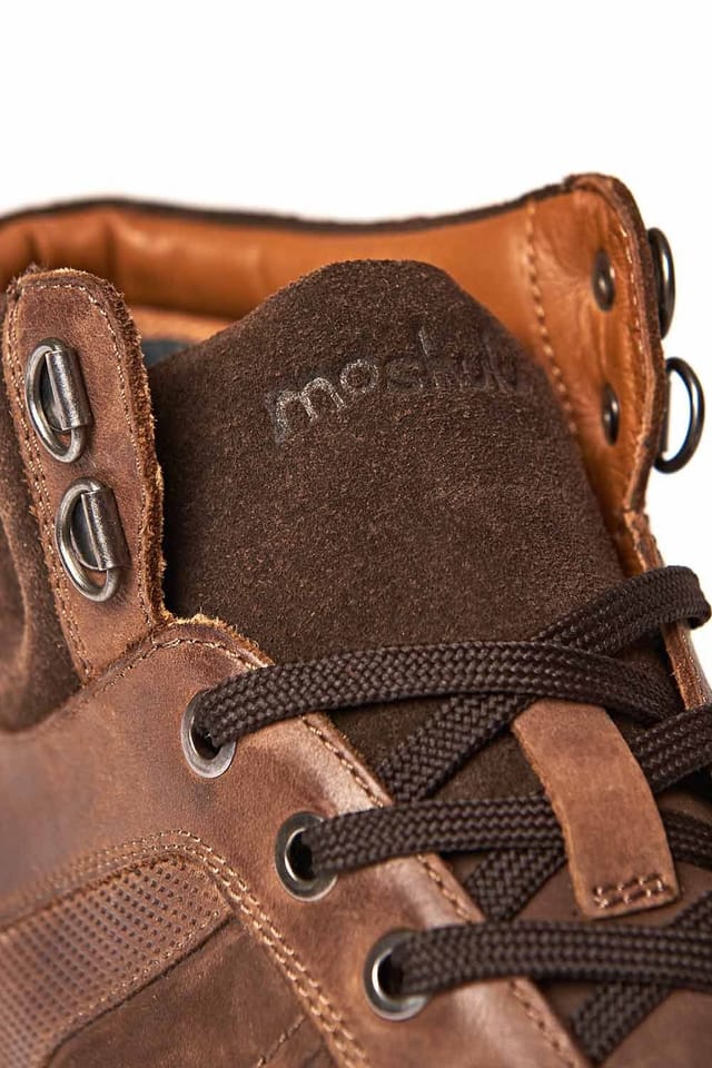 Moshulu Moshulu Men's 'Homerun' High Top Trainers in Brown - 3