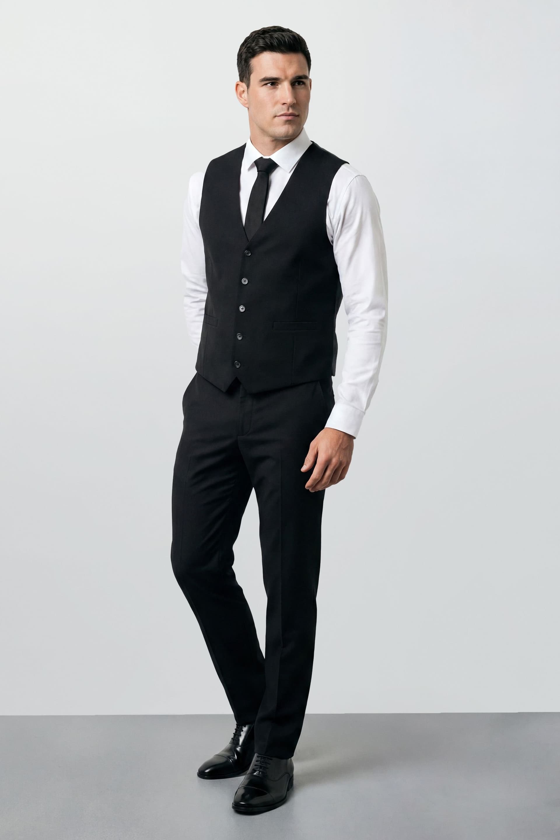 Burton Burton Men's Plus & Tall Black Essential Suit Waistcoat
