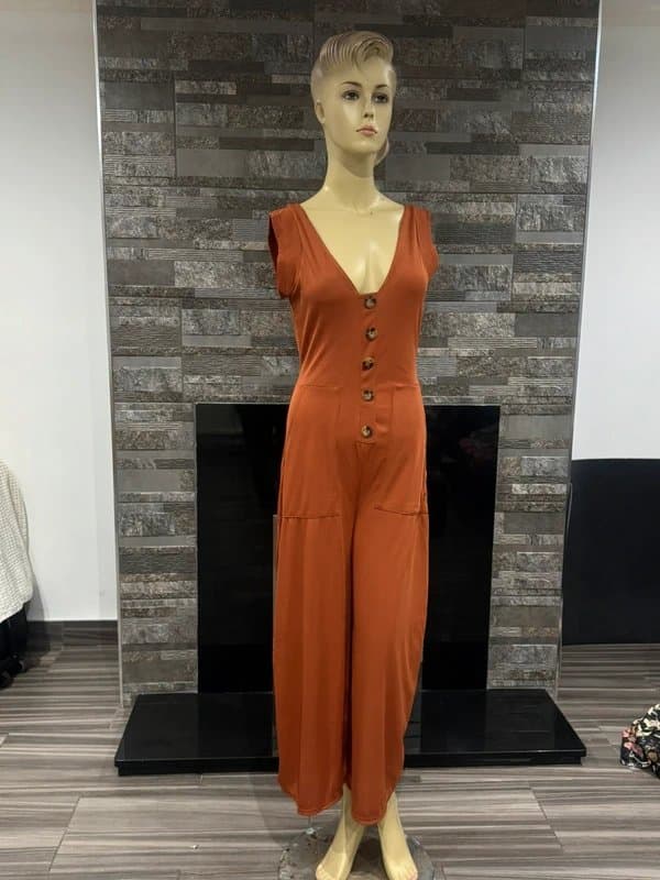 PLT Jump suit rib Febric plt