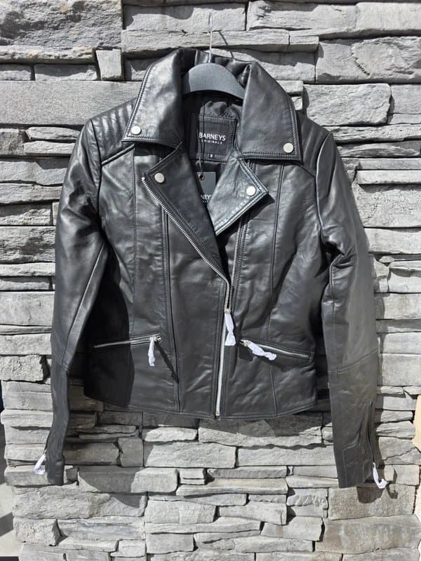 ASOS Real Leather Biker Jacket Asos Barney's Originals size 8