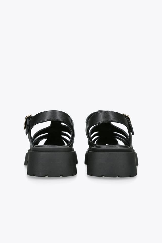 Steve Madden STEVE MADDEN Women's 'Minsk Black' Leather Sandals in Black - 3
