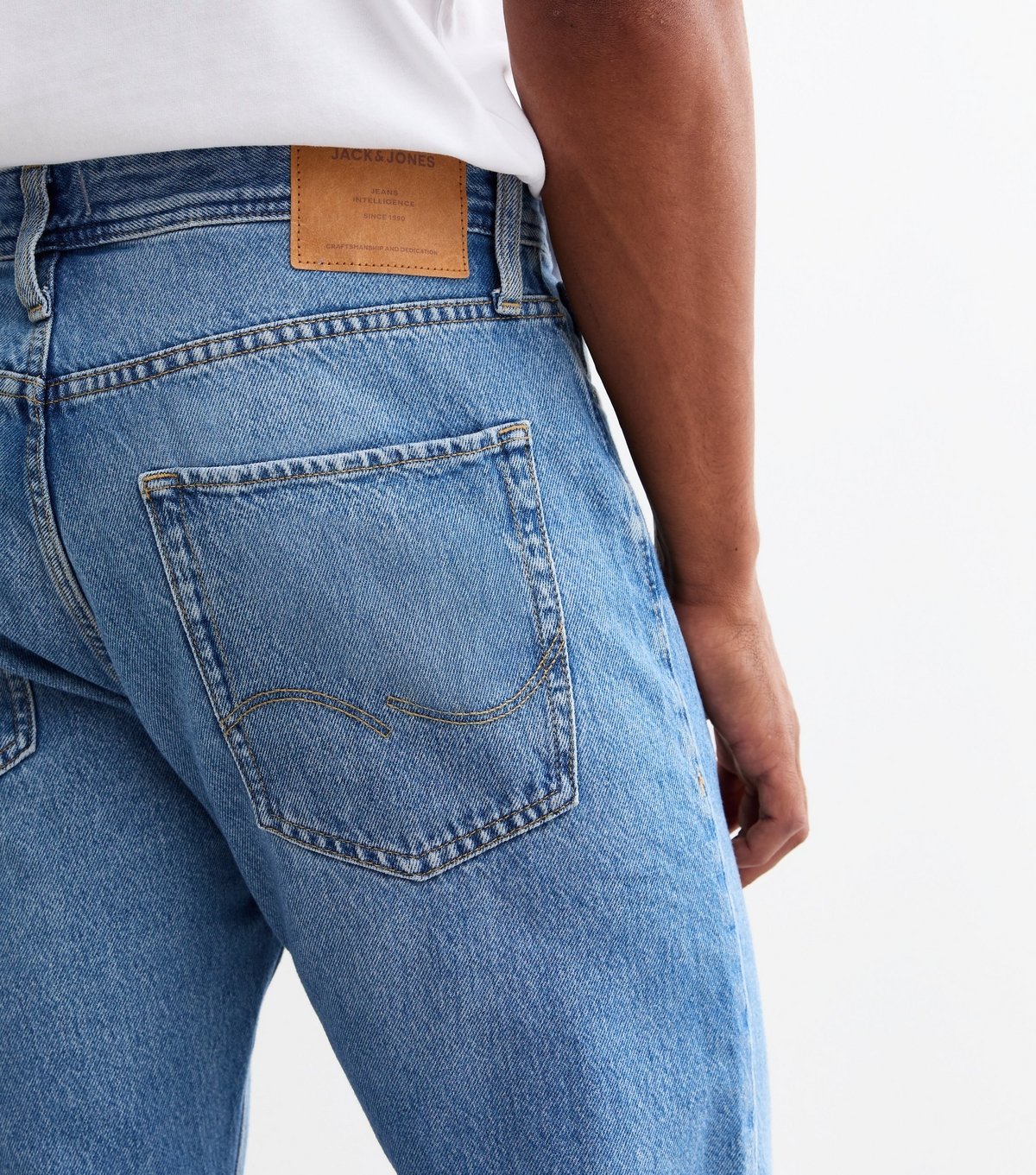 jack & jones Men's Blue Slim Straight Leg Jeans Jack & Jones New Look - 2