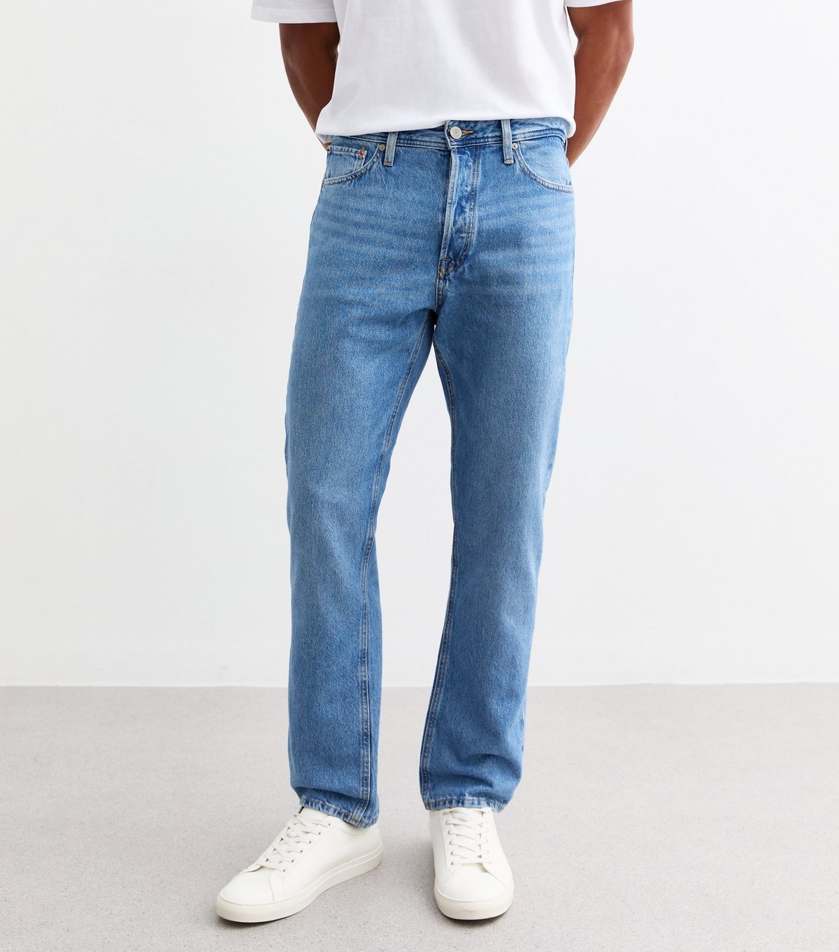 jack & jones Men's Blue Slim Straight Leg Jeans Jack & Jones New Look - 4