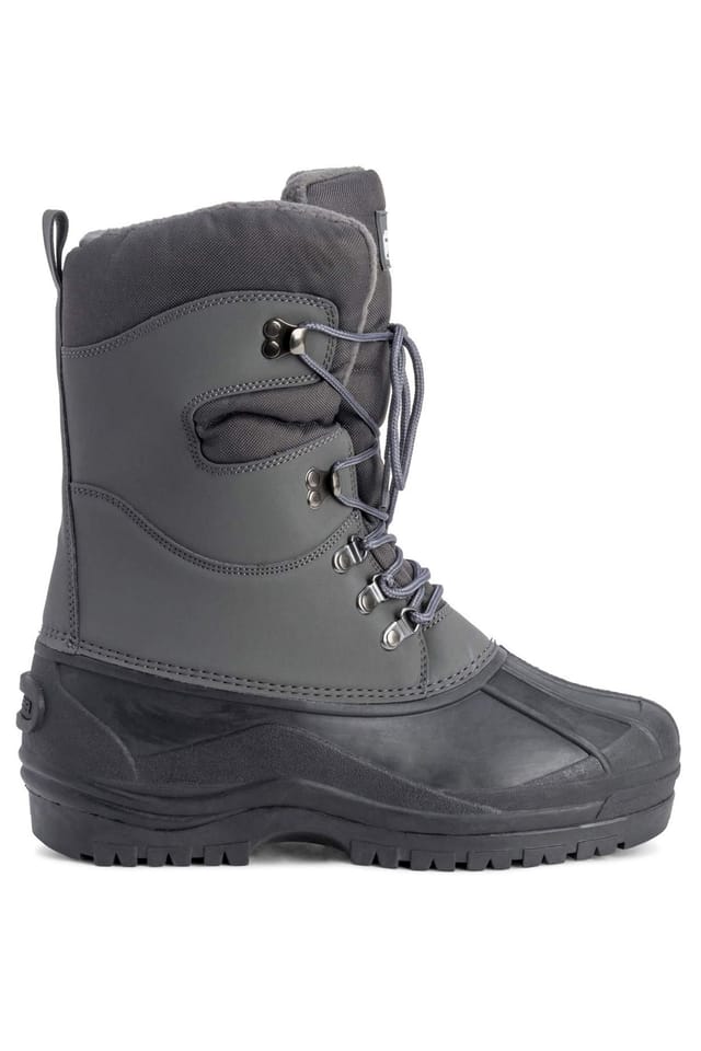 Viva VIVA Men's Polar Men's Waterproof Winter Boots - Lace-Up for Walking & Hiking in Grey - 2