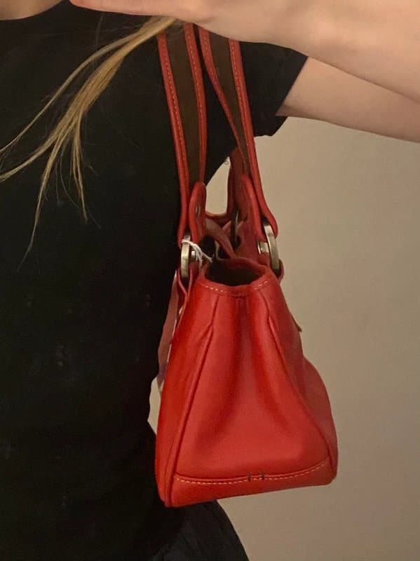 The Sak Vintage y2k red burgandy slouchy shoulder handbag