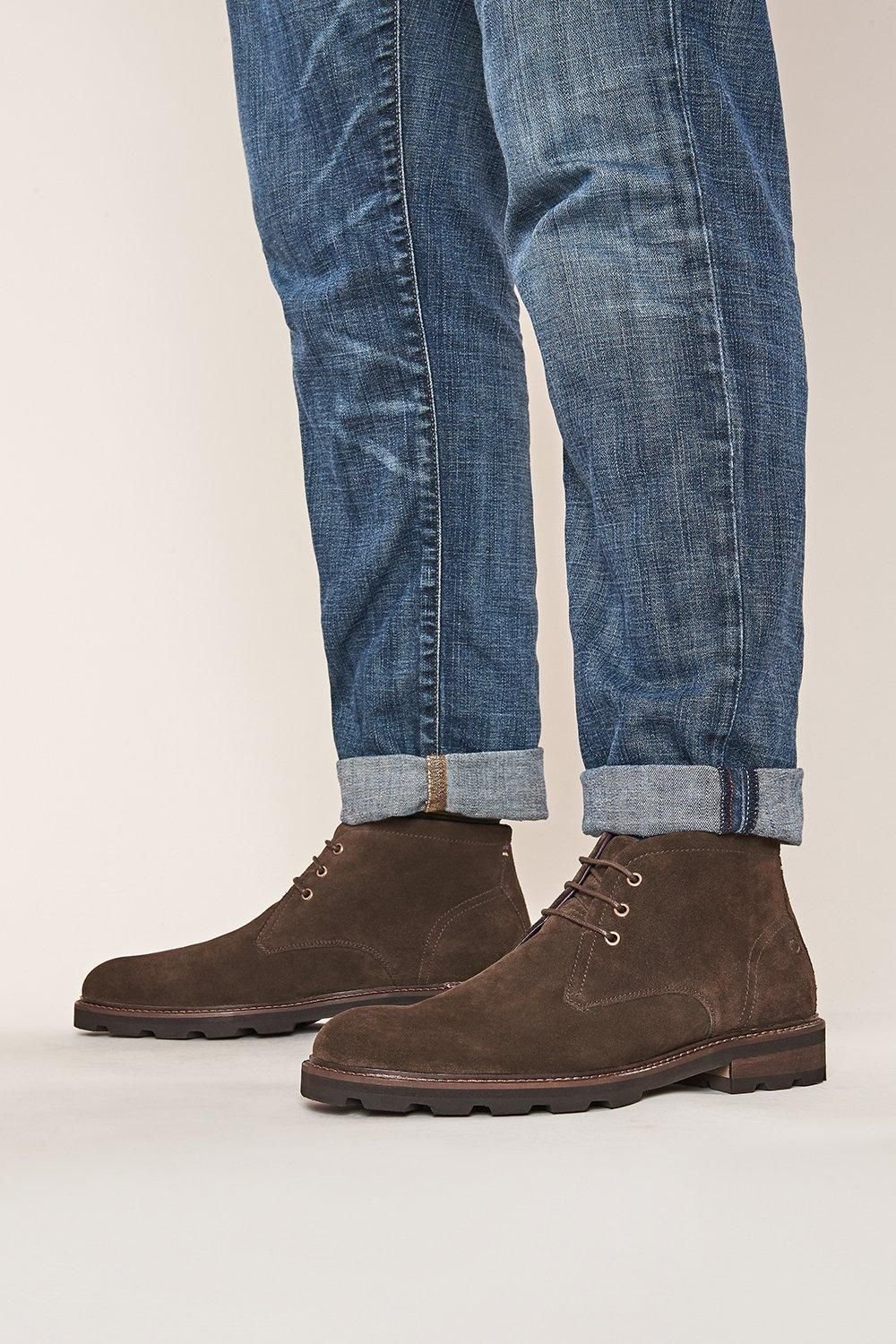 Moshulu Moshulu Men's 'Bantock' Suede Desert-style Laced Boots in Brown - 2