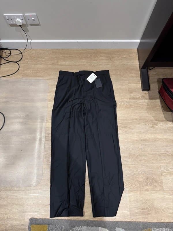 ASOS Design ASOS Design Black Dress Trousers w/ Front and Back Pleat - W36 L34