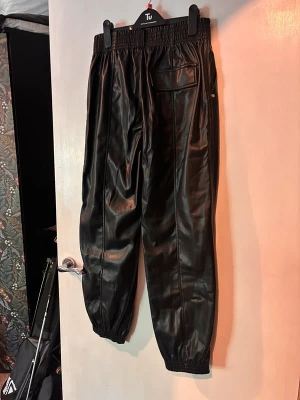 Bershka Bershka Faux Leather Trousers