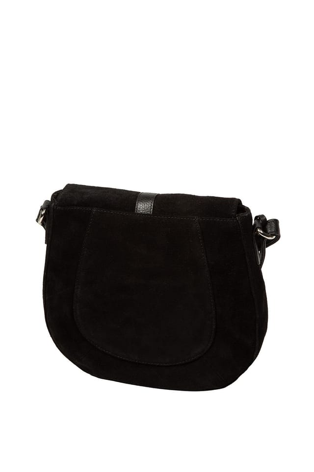 Pure Luxuries London Pure Luxuries London Women's 'Azura' Suede Cross Body Bag in Black - 3