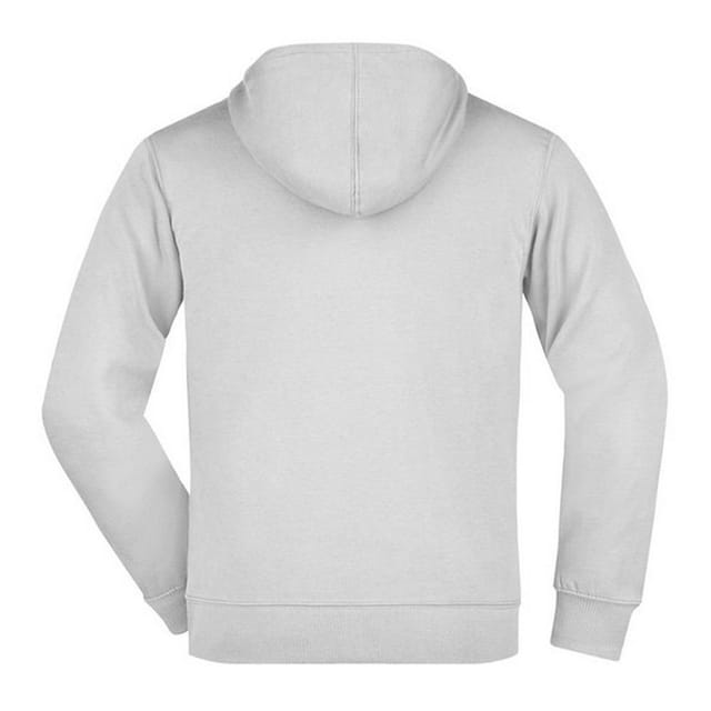 James and Nicholson James and Nicholson Men's Full Zip Hoodie in White - 2