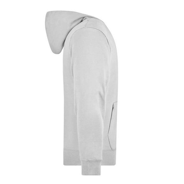 James and Nicholson James and Nicholson Men's Full Zip Hoodie in White - 3