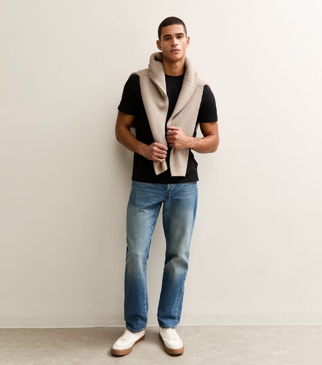 New Look Men's Black and White 2 Pack of Regular Cotton T-Shirts New Look - 3