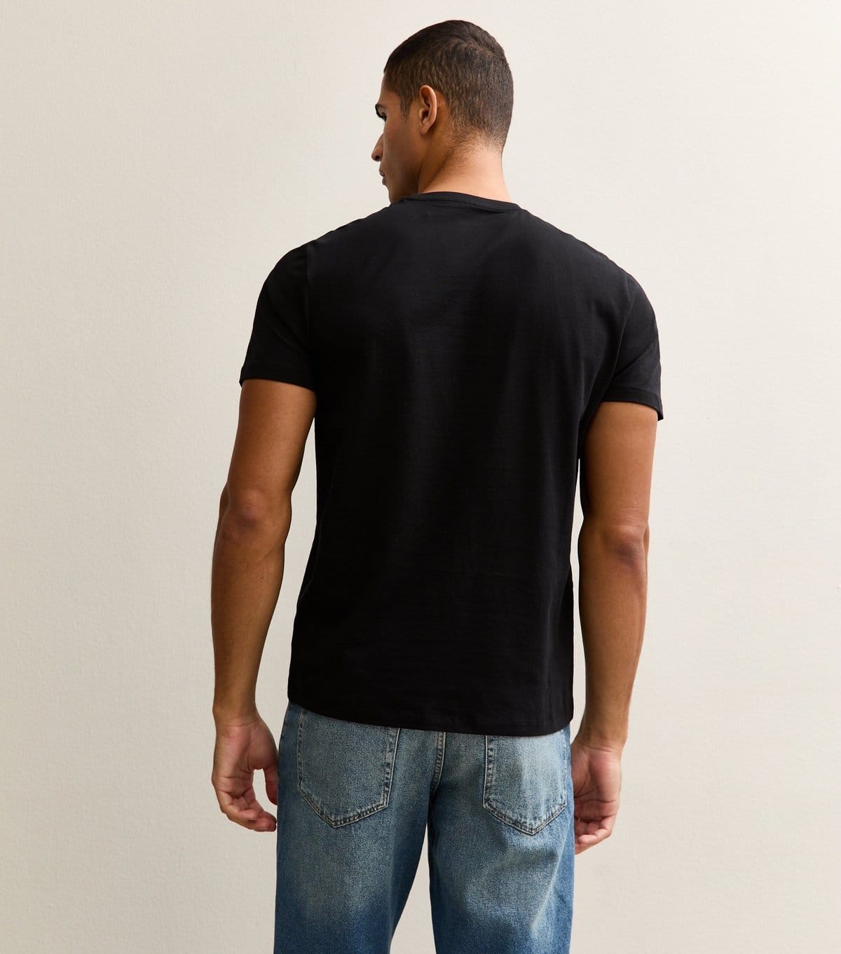 New Look Men's Black and White 2 Pack of Regular Cotton T-Shirts New Look - 4