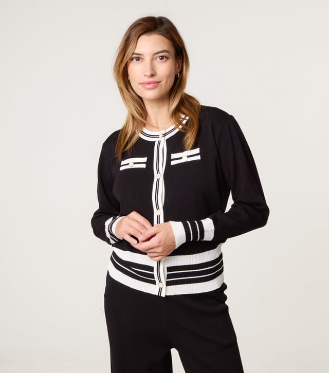 Blue Vanilla Women's Black Black Contrast Trim Top and Trousers Co-ord Blue Vanilla New Look - 2
