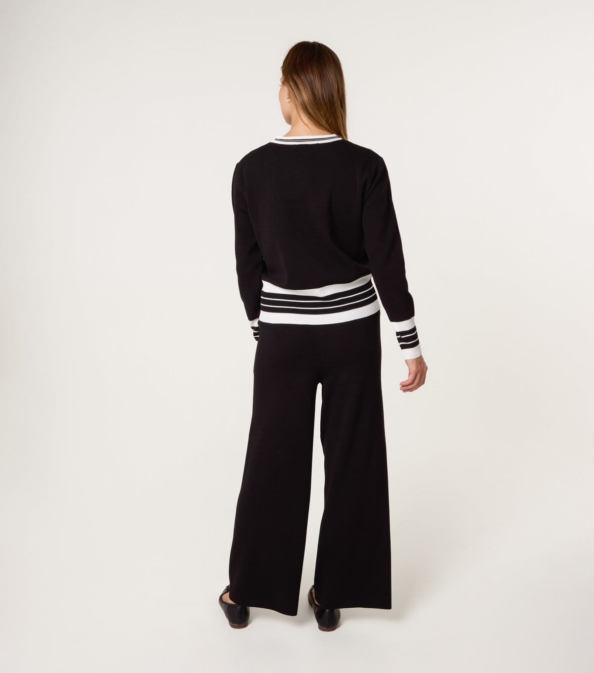 Blue Vanilla Women's Black Black Contrast Trim Top and Trousers Co-ord Blue Vanilla New Look - 4