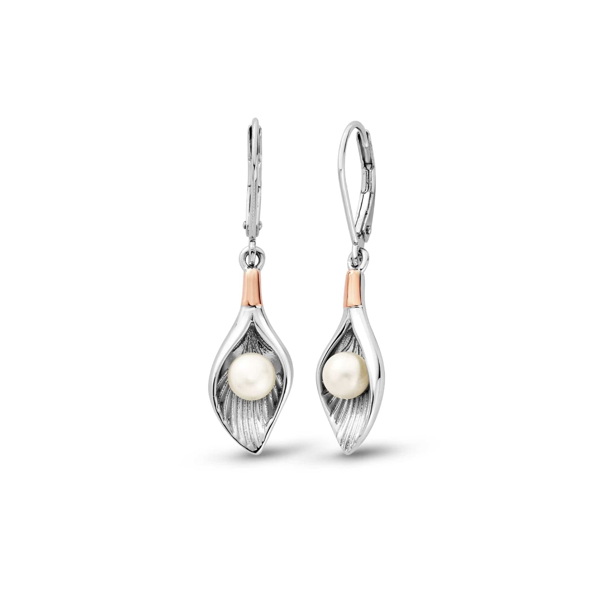 Clogau Clogau Women's Nature's Wonder Sterling Silver Oyster Shell Drop Earrings with Pearls in Metallics