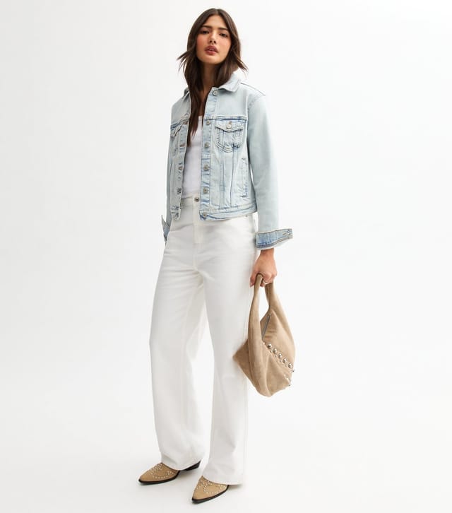 New Look Women's Bright Blue Light Wash Denim Jacket New Look - 3