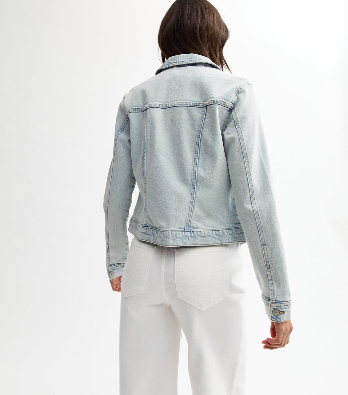 New Look Women's Bright Blue Light Wash Denim Jacket New Look - 4