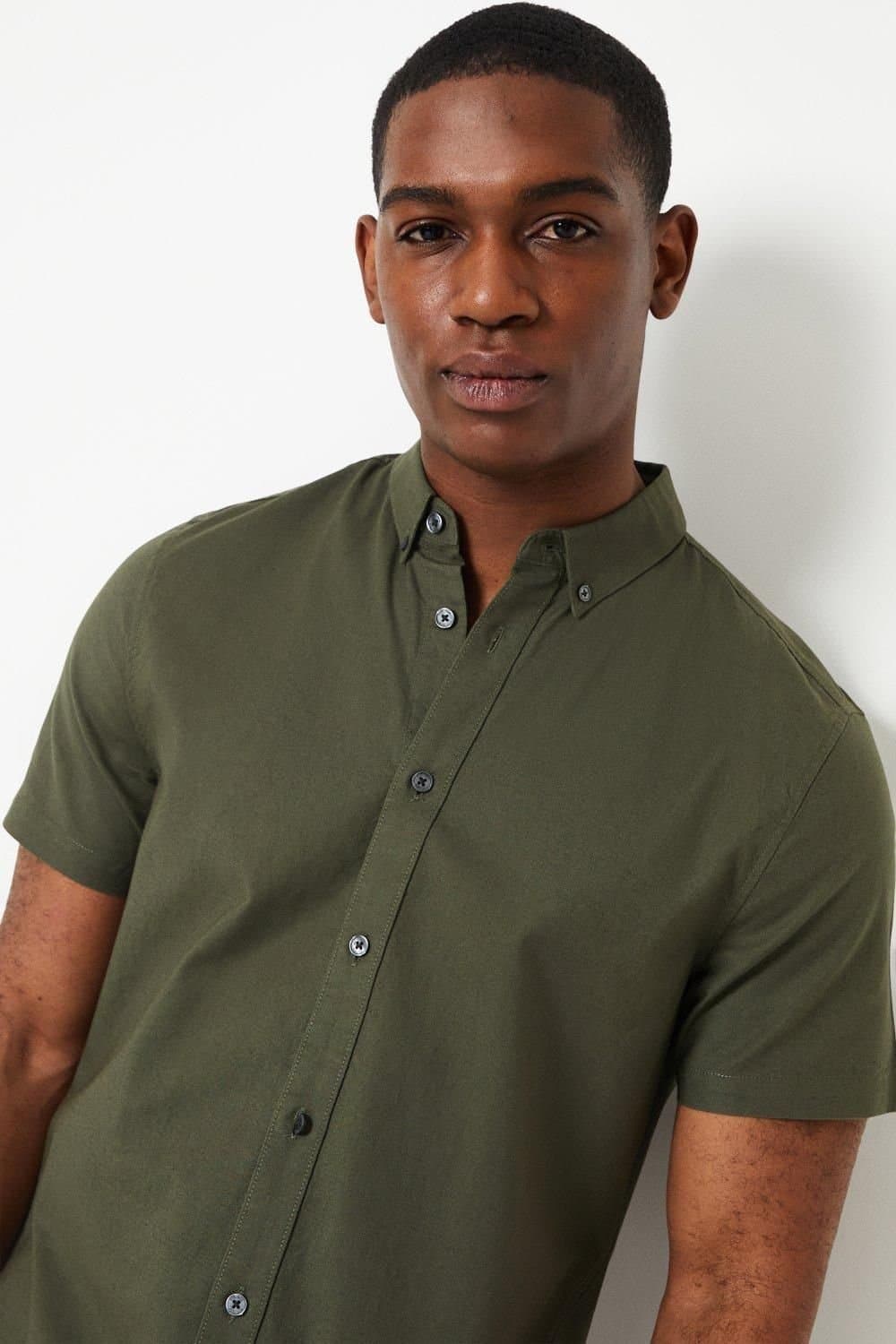 Burton Burton Men's Khaki Short Sleeve Oxford Shirt