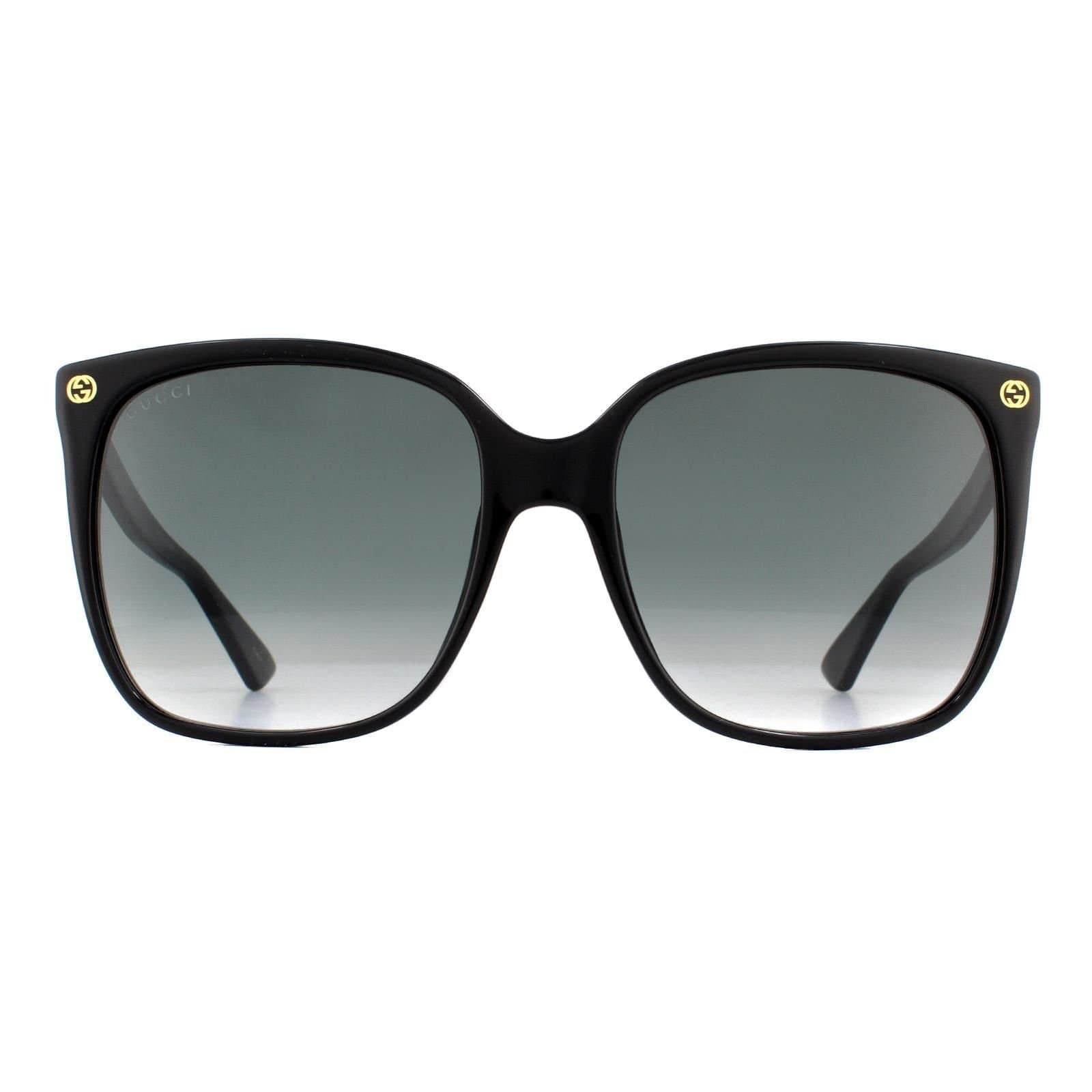 Gucci Gucci Women's Square Black Grey Gradient Sunglasses