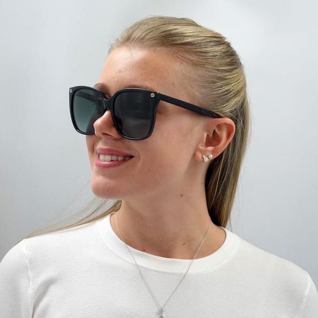 Gucci Gucci Women's Square Black Grey Gradient Sunglasses - 3