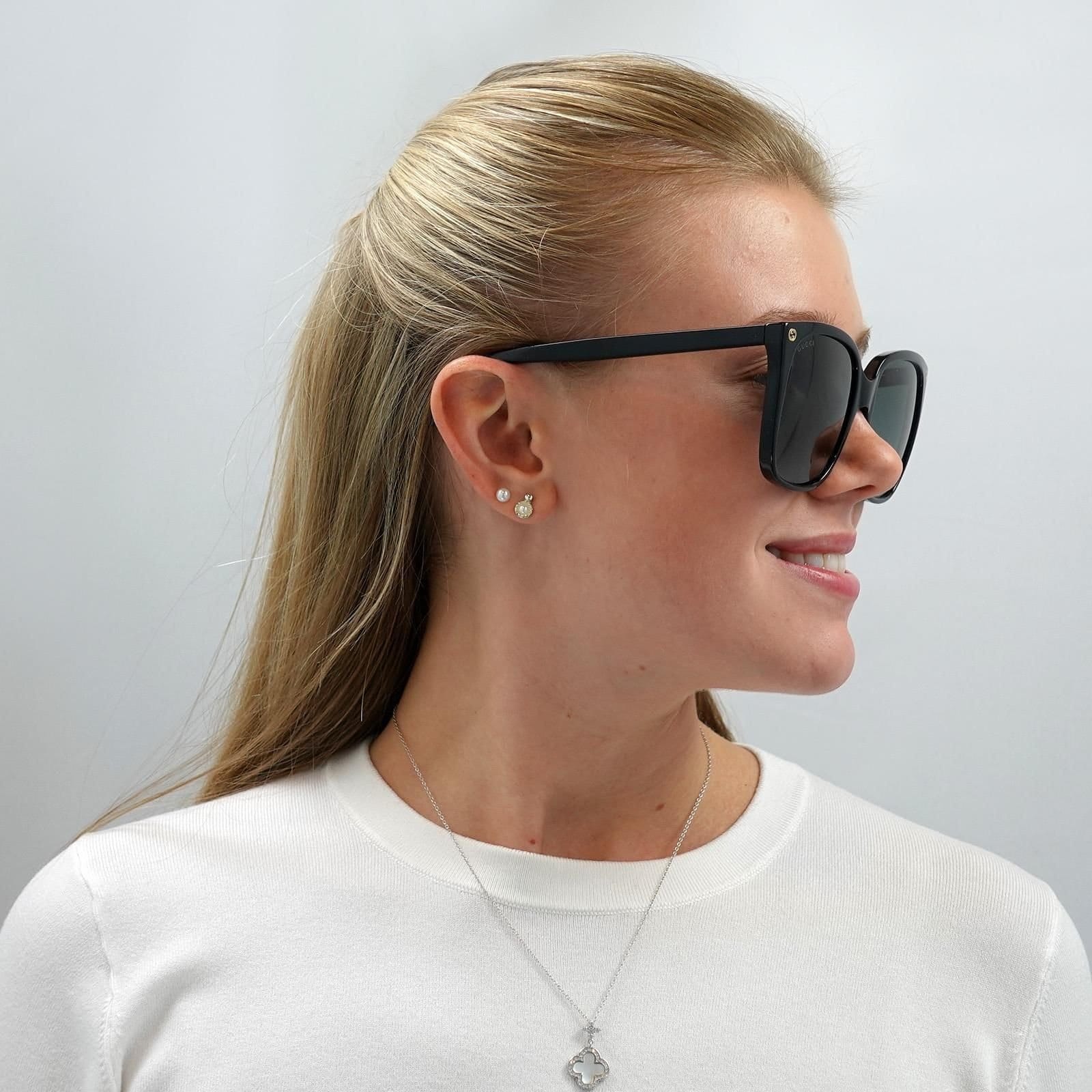 Gucci Gucci Women's Square Black Grey Gradient Sunglasses - 4