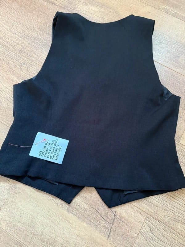 ASOS Black Satin Waistcoat