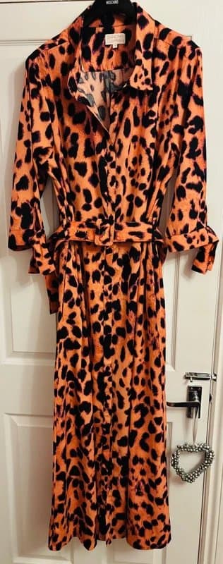 Dancing Leopard Dancing leopard plunge shirt dress wedding party holiday 20-22 same day post