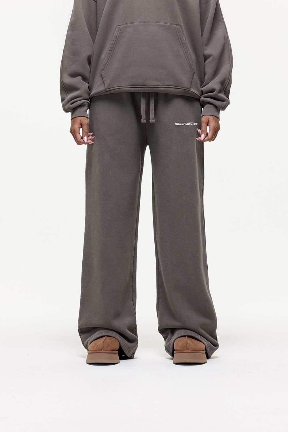 Good For Nothing Good For Nothing Women's Vintage Washed Wide Leg Joggers in Taupe