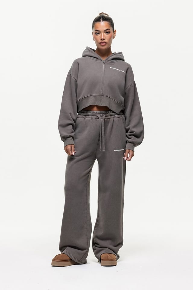 Good For Nothing Good For Nothing Women's Vintage Washed Wide Leg Joggers in Taupe - 2