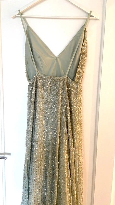 ASOS Mint Sequin Midi Dress