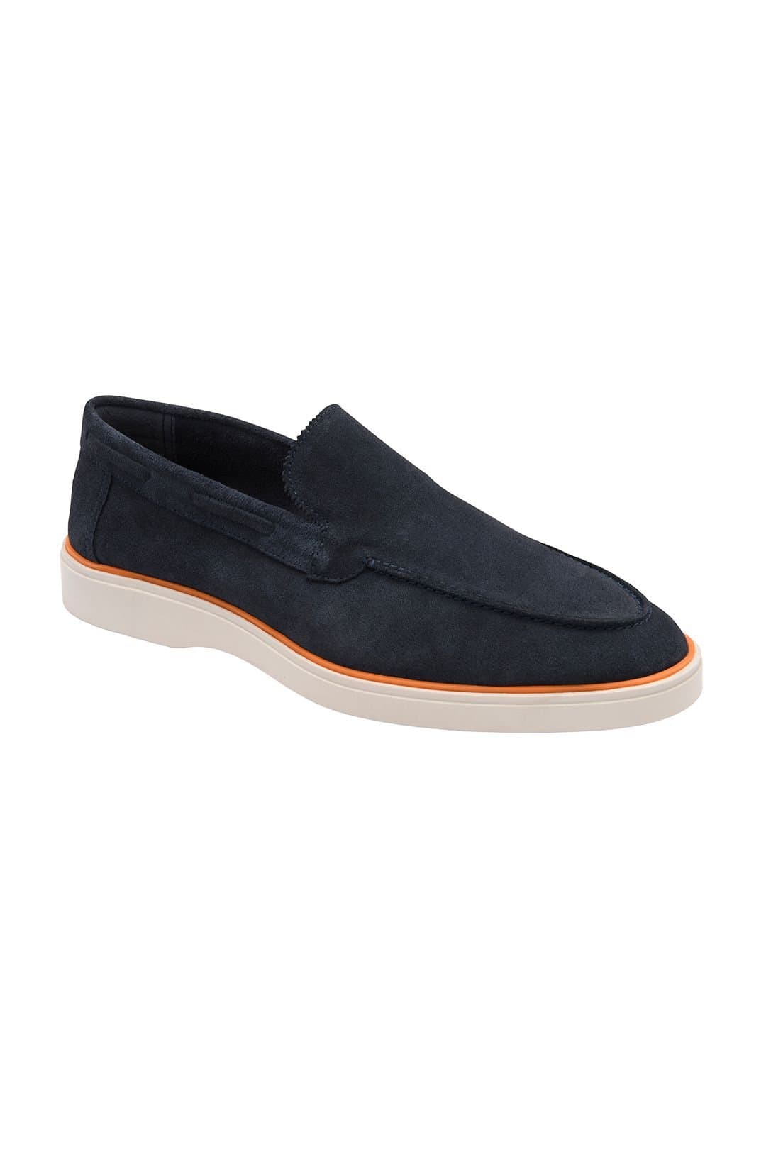 Frank Wright Frank Wright Men's Suede 'Simmons II' Loafers in Mid Navy