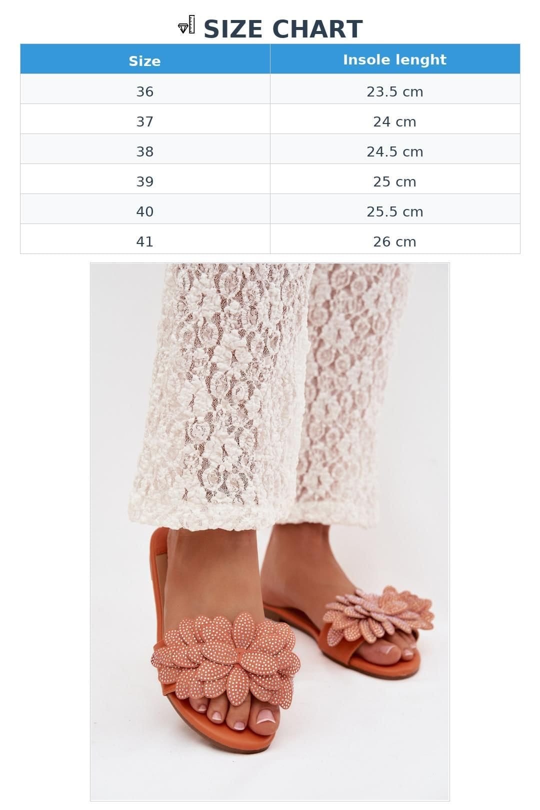 Love Lace Love Lace Women's Comfort Flat Flip Flops with Decorative Front for Summer in Orange - 4