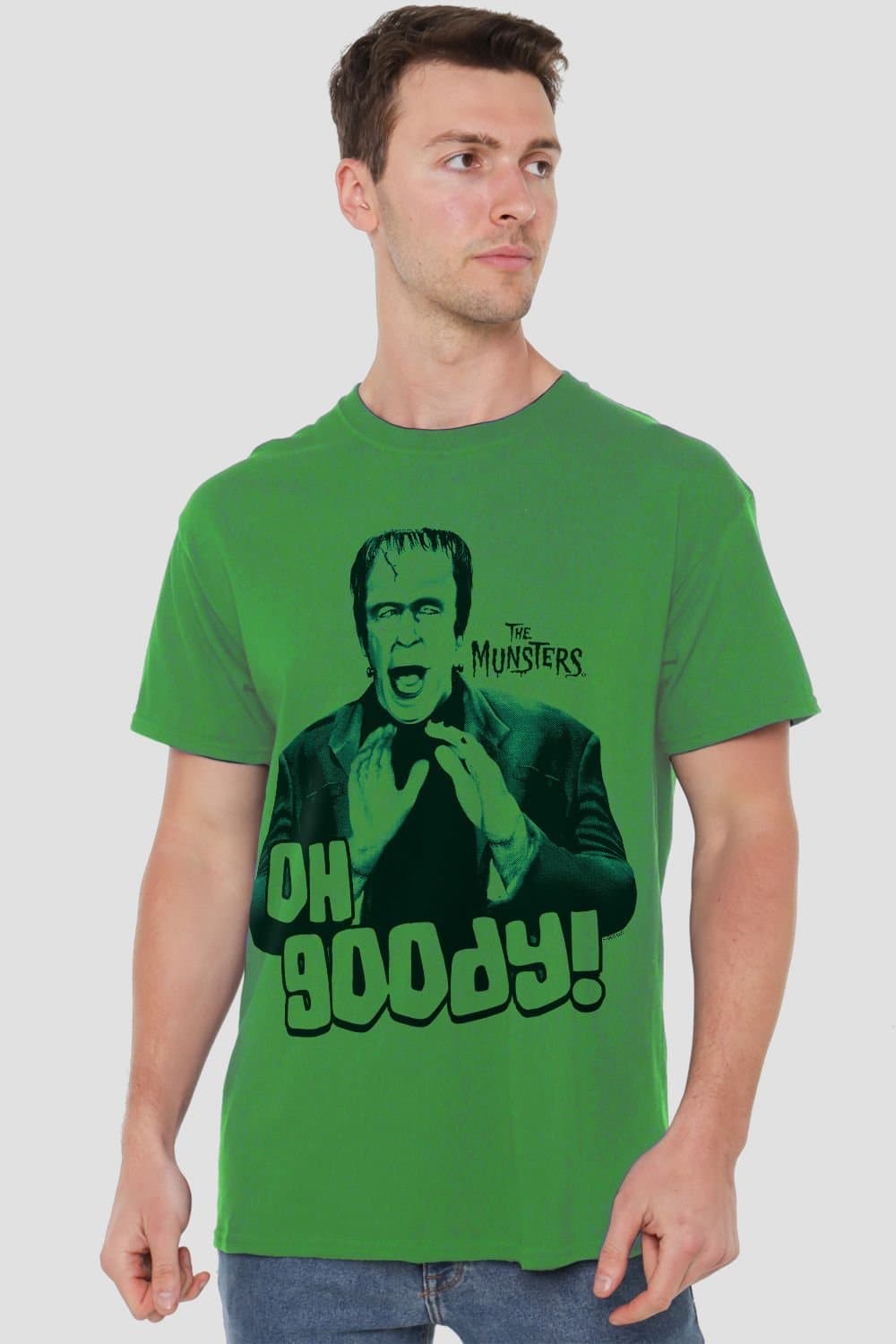 NBCU NBCU Men's The Munsters Oh Goody T-Shirt, Dark Green